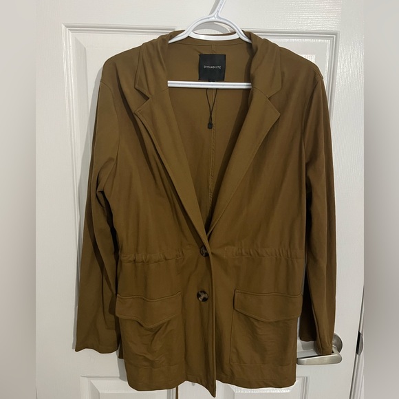 Dynamite Jackets & Blazers - Brown Dynamite Large Light Blazer with fitted waist